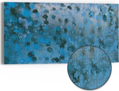 Produktbild von DEQORI Hybrid Leinwand Bild 60x30 cm 'Blauer Traum' Wandbild Glas flach modern