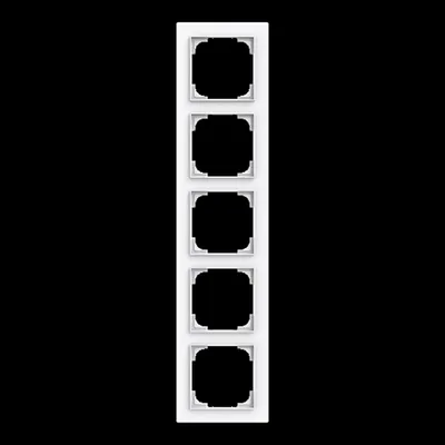 Imagen del producto de BUSCH JAEGER, marco para interruptores, modelo 1725-44G, para 5 interruptores, código 2CKA001754A4869