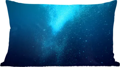 Produktbild von MuchoWow® Zierkissen Sofakissen Wohnzimmer Dekokissen 60x40 cm Blasen - Meer - Wasser - Kopfkissen - Polster mit Foto