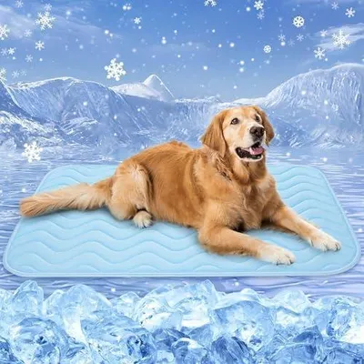 Produktbild von Baodan kühlmatte Hund, 100x70 cm Waschbar kühlmatte für Hunde, Selbstkühlende Pads für Hunde Katzen im heißen Sommer