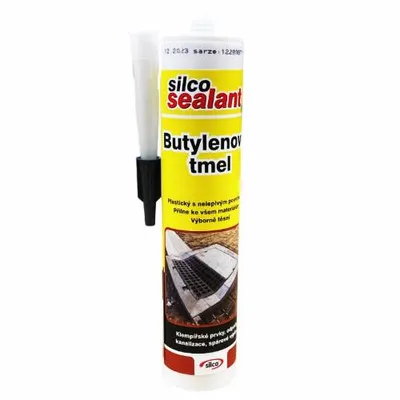 Zdjęcie produktu dla Uszczelniacz butylenowy do tworzyw sztucznych, 310 ml, szary, SILCO