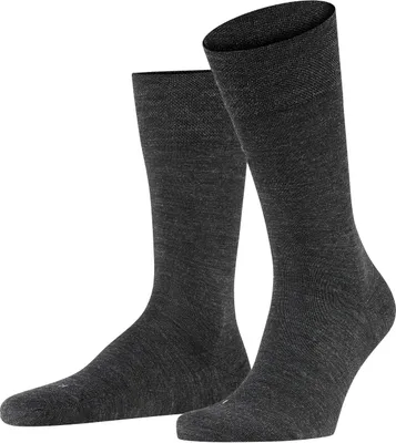 Produktbild von FALKE Herren Socken - Sensitiv Berlin, Kurzstrumpf, Komfortbund, Uni, 39-46 Anthrazit 39-42