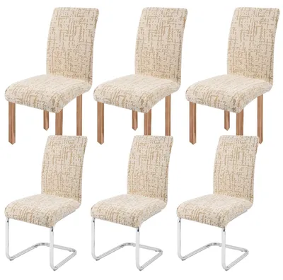 Produktbild von Set aus 6 universellen Stretch-Stuhlhussen