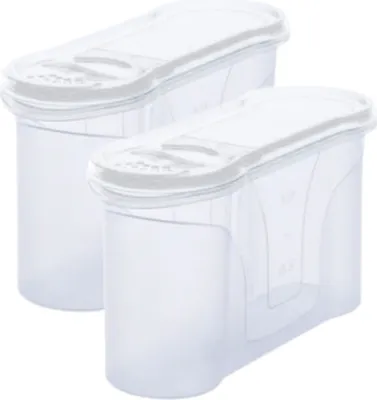 Produktbild von Novaliv Schüttdosen 2er SET Vorratsdose zum Streuen 1,3 Liter - Maße (LxBxH): 22 x 13 x 8,5 cm - Dose mit Deckel 1l für Müsli Mehl Zucker Dosen Küchen Organizer Food Box Meal-Prep-Boxen