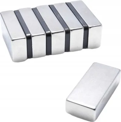 Zdjęcie produktu dla Magnes Neodymowy Płytkowy  40x18x10 mm N38 komplet 2 sztuk