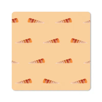 Produktbild von MuchoWow® Mauspad Mousepad Muscheln - Muster - Orange 30x30 cm - Mousepads - Maus Mat - Pad - Mausunterlage - Gaming