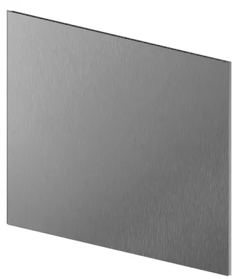 Produktbild von Vilo Wandpaneel XL - Glatte Wandverkleidung Küche & Bad - Wasserfestes MPC Paneel - 265 x 60 cm - gebürsteter Stahl