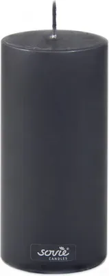 Produktbild von Sovie CANDLES Stumpenkerze in Schwarz Ø 70 mm x H 150 mm, Brenndauer ca. 82 Std. - 1 Stück