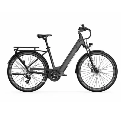 Produktbild von QREATE City Pro – E-Bike – Niedriger Einstieg – 27.5 Zoll – 250W-Motor – 7 Gänge – 100 km Reichweite – Hydraulische Scheibenbremsen – Schwarz