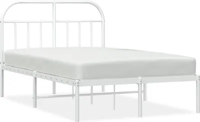 Obrázek produktu pro vidaXL Postel s čelem kovová bílá 120x190 cm