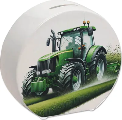 Produktbild von Traktor bei der Feldarbeit Spardose