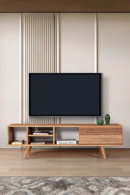 Image de Skye Decor, support TV de haute qualité en noyer, 100% mélaminé, 160 cm | 12345