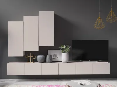 Produktbild von Wohnwand Schrankwand Wohnzimmer-Set CABRIA 14 kaschmir