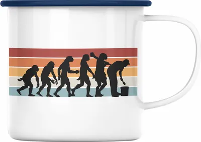 Produktbild von Trendation - Maler Geschenke Emaille Tasse Lackierer Lustig Geburtstag (Blau)