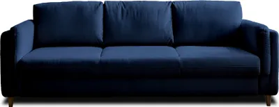 Produktbild von Lisa Design Brooke, 3-Sitzer Sofa, mit Schlaffunktion, aus Samt , Nachtblau