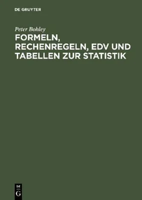 Produktbild von Formeln, Rechenregeln, EDV und Tabellen zur Statistik