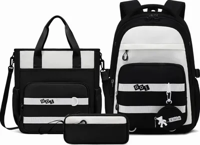 Produktbild von Wasserdichter Schulrucksack Set 3-teilig für Jugendliche, geräumig