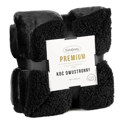 Obrázek produktu pro Přehoz na křeslo 70x160 Tedy černý oboustranný Eurofirany