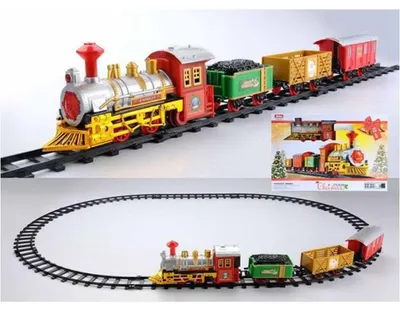 Immagine prodotto di Trenino di Natale - Locomotiva con luce e suono - 8 binari - Elettrico