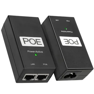 Produktbild von Extralink POE-24-12W 230V, PoE Injector,24V,0.5A,12W,einschließlich Kabel,Fast Ethernet,Kurzschluss- und Überspannungsschutz, Zwei RJ-45 Ports, PoE Ad