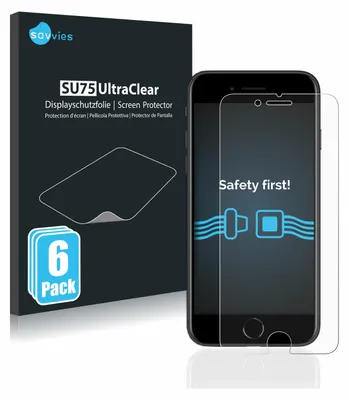 Produktbild von 6x Für Apple iPhone SE 2 / SE 3 Schutzfolie Savvies Displayschutz Display Schutz Folie Klar Transparent