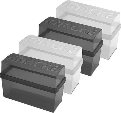 Productafbeelding van Knäckebrot box set 4-delig - mini brooddoos 20 x 14 x 9 cm - voor knäckebröd - houdt je knäckebrot vers