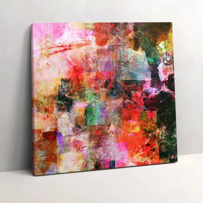 Produktbild von Abstract composition – Leinwandbild Wandbild – 60x60 cm – Leinwandbilder – Wandbilder – Schlafzimmer – Flur