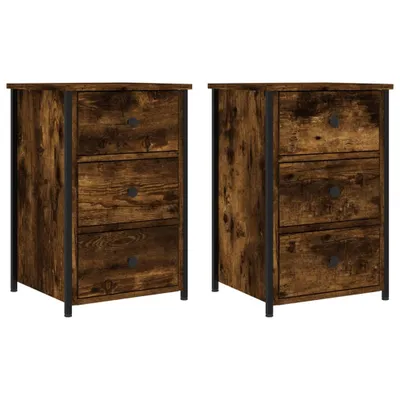 Immagine prodotto di Comodini 2 pz Rovere Fumo 40x36x60 cm in Legno Multistrato