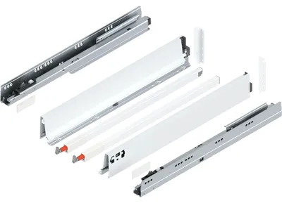 Produktbild von Blum Tandembox antaro D-Reling Schubladenschienen-Set | 1 Paar, 65kg 600mm | Vollauszug Blumotion, seidenweiß