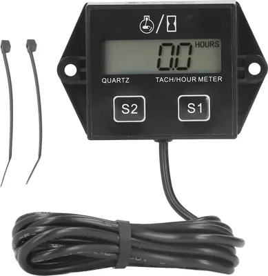 Obrázek produktu pro Motocyklový tachometr LCD displej 2/4 taktní benzínový motor měřič hodin Univerzální pro pickupy