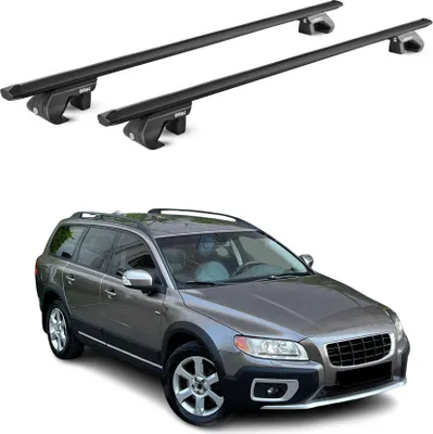 Image de Barres de toit transversales ABE pour Volvo XC70 2007-2016 5 P Alu Noir 2x