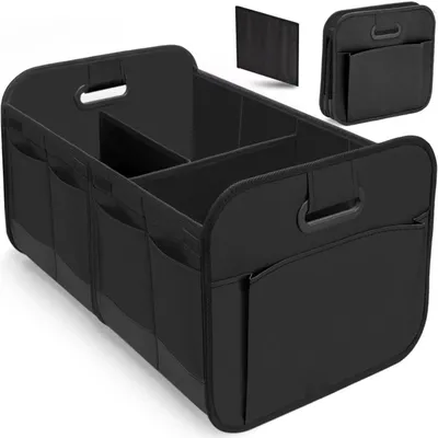 Zdjęcie produktu dla Organizer do bagażnika - pojemnik - organizacja w samochodzie - składana konstrukcja - 58 x 37 x 32 cm - czarny