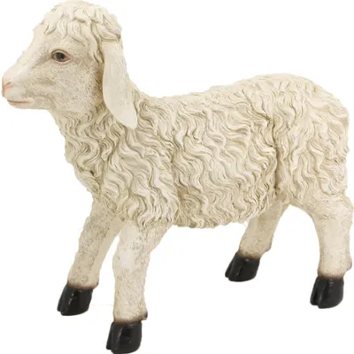 Produktbild von FADEDA Schaf   / Höhe:43 cm / handbemalt / detailgetreue Krippen Figuren - Weihnachten Tisch Dekoration Krippe Zubehör