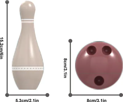 Obrázek produktu pro Svítící bowlingová sada pro děti, obsahuje 6 kuželek a 1 kouli, interiérové hry rodičů s dětmi pro chlapce a dívky
