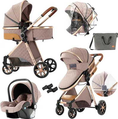 Obrázek produktu pro Dětská autosedačka, design 3 v 1, lehká a přenosná, XV9-KHAKI