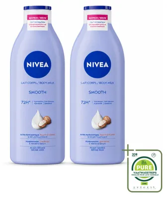 Obrázok produktu pre 2 x Nivea Hydratačné mlieko na telo s bambuckým maslom pre suchú pokožku - 400 ml - veľké balenie - 2 kusy