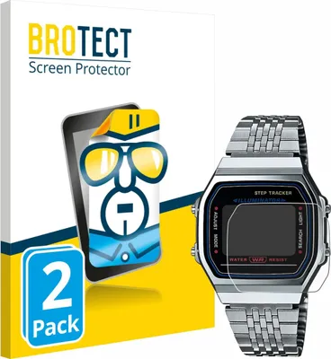 Produktbild von 2x Für Casio iconic ABL-100WE-1A Schutzfolie BROTECT Displayschutz Display Schutz Folie Klar Transparent