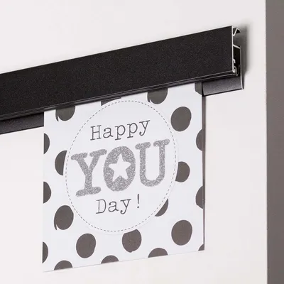 Image de STAS système de suspension - Papergrip - Porte-cartes - Porte-cartes - Porte-photos - Clip photo - Black textured - 50 cm