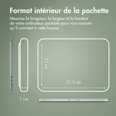 Image de Accezz Leather Laptop sleeve for the Apple MacBook 13 inch - Housse pour ordinateur portable - Noir