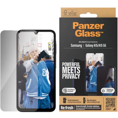 Image de PanzerGlass ® Privacy Screen Protector Samsung Galaxy A15 | A15 5G | Ultra-Wide Fit w. EasyAligner