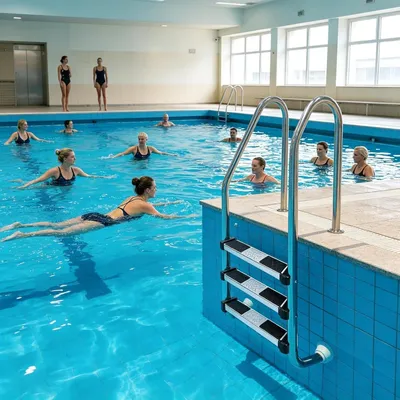 Produktbild von Einbaupool-Leiterstufen 4,8 cm mit rutschfesten Trittflächen