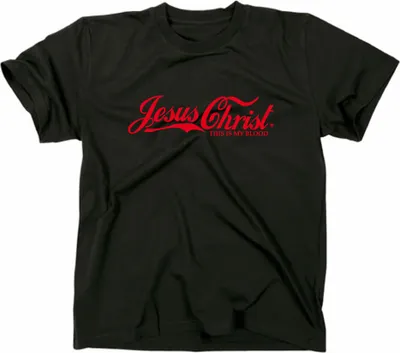 Obrázok produktu pre Styletex23 Tričko Jesus Christ Funshirt Cola Script, čierne, XXL
