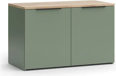 Produktbild von Kommode Vicco Wido Grün 80 x 50 cm mit 2 Türen, Model 56605