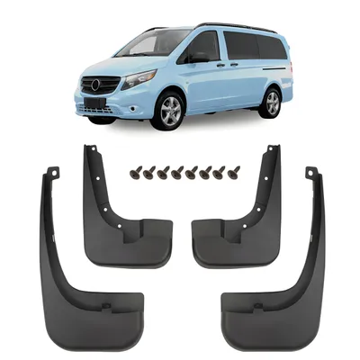 Produktbild von HERSTMOTO Schmutzfänger, 4er-Set Schmutzfänger-Kit Spritzschutz Schmutzfänger mit Befestigungssatz, passend für Mercedes V-Class VITO/Viano W447 2014+