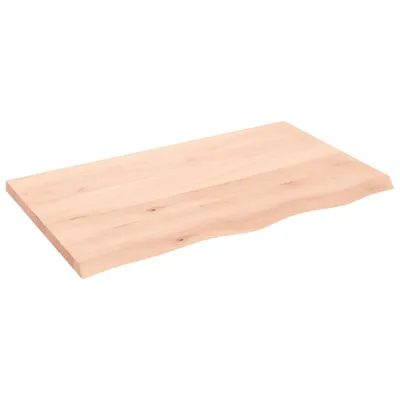 Image de vidaXL Plan de toilette 100x60x(2-4) cm Bois massif non traité