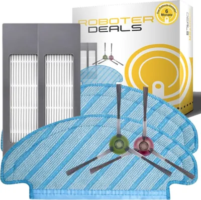 Produktbild von Zubehör Set, Ersatzteile für Ecovacs Deebot N10, N10 Plus (2x Pad, 2x Filter, 2x Seitenbürste)