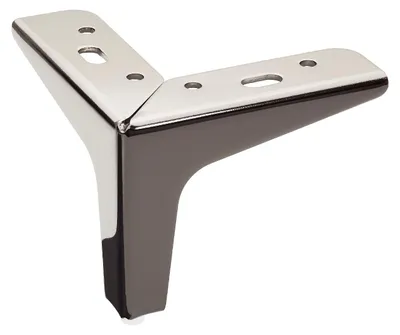 Produktbild von SOTECH Möbelfuß VICTOR 100 mm Chrom schwarz – Möbelbein Stahl