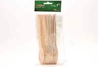 Obrázok produktu pre 25 lyžičiek z brezového dreva, 18 cm, so závesom -SoPr -