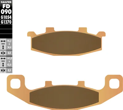 Produktbild von Bremsbeläge Kh129 Gesintert Metallic (Gold) Street