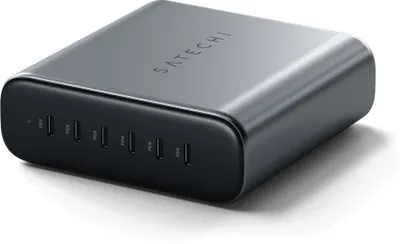 Image de Satechi USB-C 6-port GaN Chargeur (200W) – Sortie de 200W – 6 Ports de Charge USB-C – Poids de 622g
